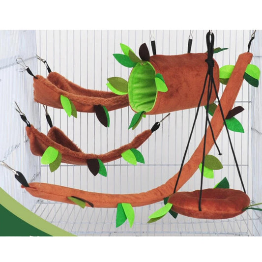 Plush Hammock Hamster Hammock For Rats Rodent Warm Cute Small Animal Guinea Pig Ferret Squirrel Nests Portable Pets Supplies