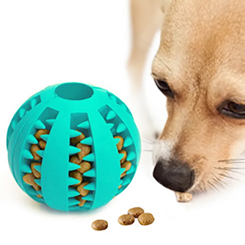 Pet Dog Toy Interactive Rubber Balls for Small Large Dogs Puppy Cat Chewing Toys Pet Tooth Cleaning Indestructible Dog Food Ball