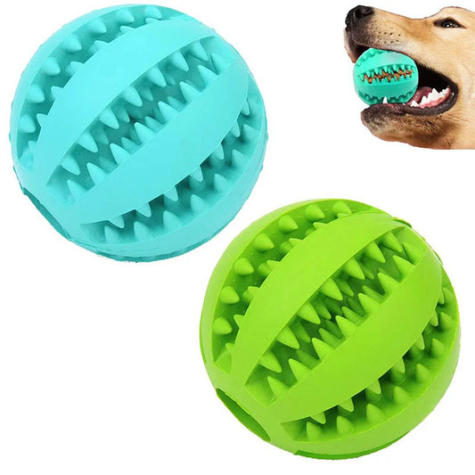 Pet Dog Toy Interactive Rubber Balls for Small Large Dogs Puppy Cat Chewing Toys Pet Tooth Cleaning Indestructible Dog Food Ball