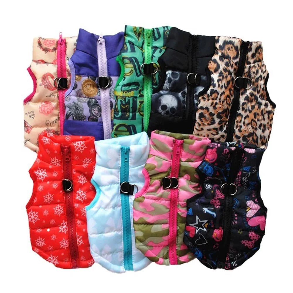 Winter Warm Dog Clothes for Small Dogs Puppy Pet Clothing Windproof Dog Jacket Coat Cotton Vest for Chihuahua French Bulldog Pug