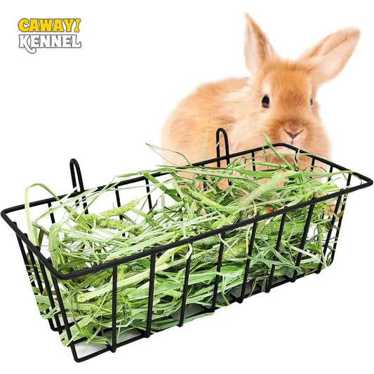 Rabbit Food Basket Grass Rack Rabbit Grass Frame Hay Feeder Rabbit Spring Grass Frame Grass Hay Bowl Rack Pet Food Container