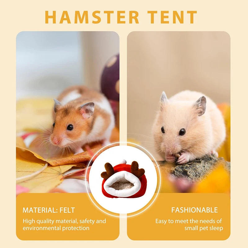 Hamster Cage Soft Warm Bed Pet Rat Hammock Pig Squirrel Winter House Velvet Nest Sleeping Warm Bed Small Pet Items